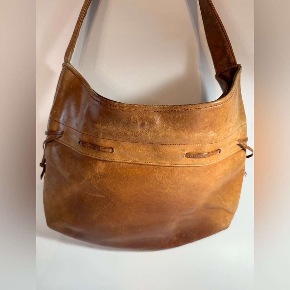 Vintage Genuine Leather Saddle Bag Crossbody Rustic Brown